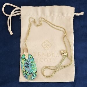 Kendra Scott Abalone Shell Necklace with Gold Chain